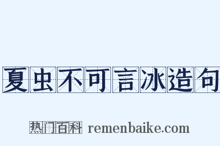 夏虫不可言冰造句是什么意思的图片